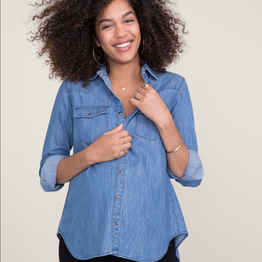 Current Elliot for Hatch Mama Denim Shirt